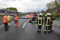 VU Auffahrunfall A 3 Rich Oberhausen kurz vor AS Koeln Dellbrueck P134